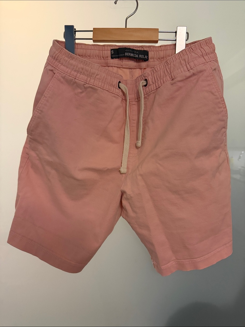 Denim&Co Pink Drawstring Bermuda Shorts